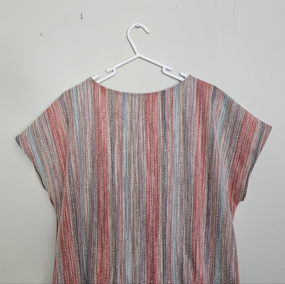 Anthro W5 Woven Multicolor Tie Knot Top - Picture 6 of 8